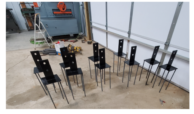 Red iron steel materials ready for shipping